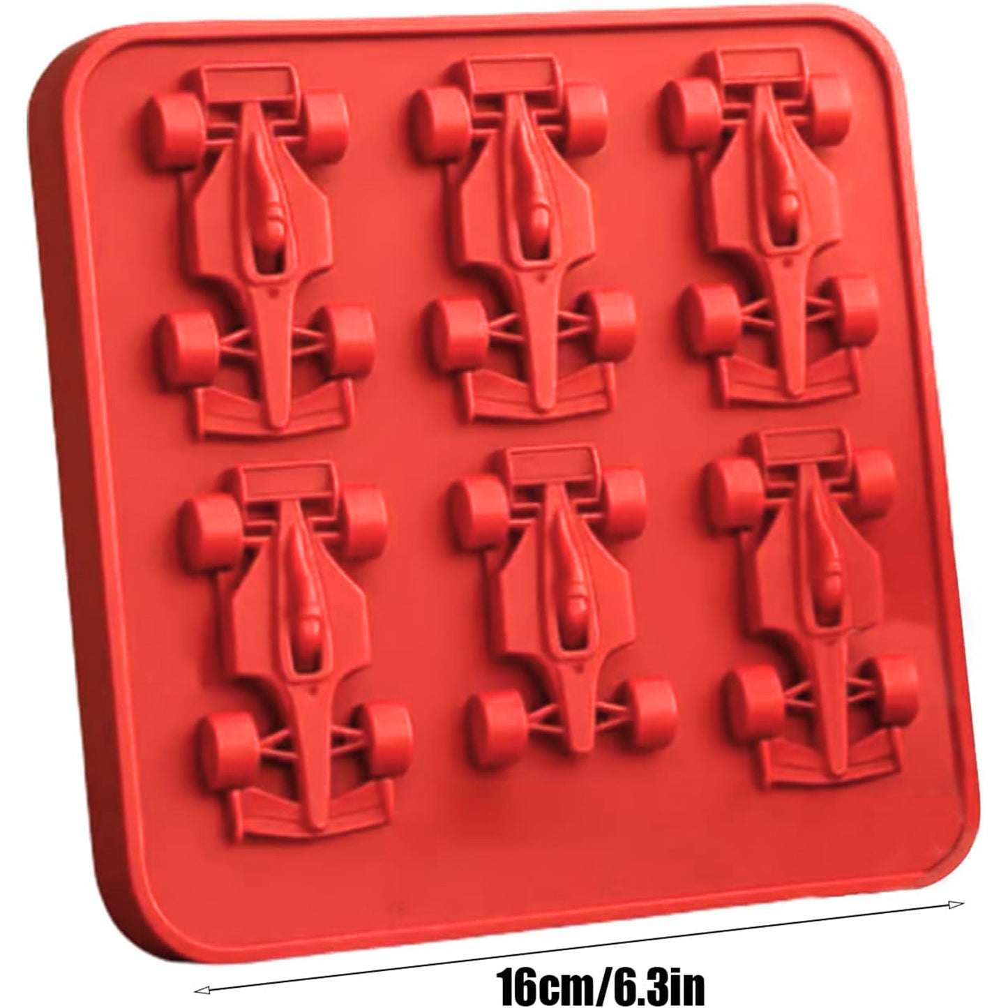 Silicone Racing Car Jello Molds,6-Cavity 3D No-Plastic,Easy Release