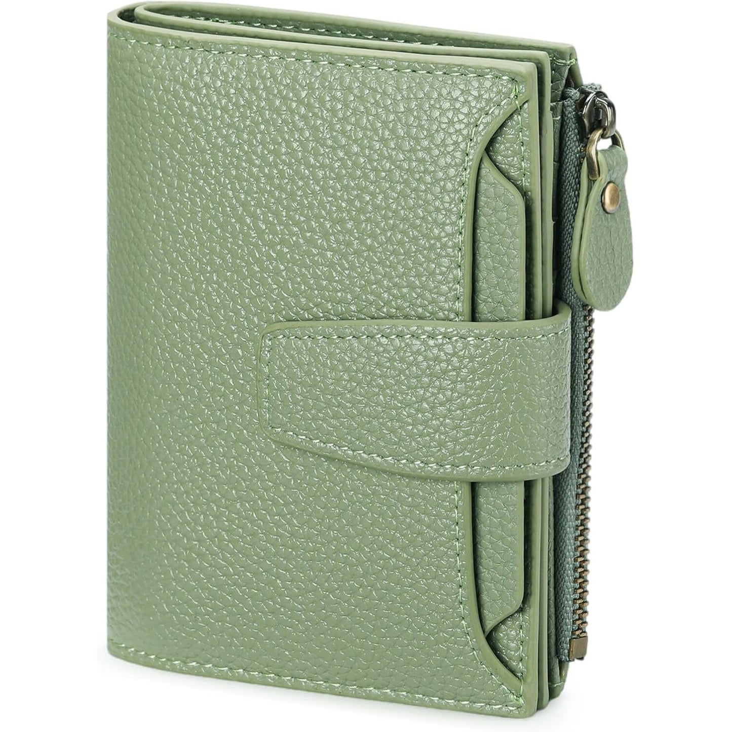 Small Wallet for Women Leather Bifold Compact RFID Blocking