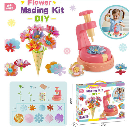 Fabric Flower Bouquets Toys, DIY Arts & Crafts Kits for Kids Ages 3-10