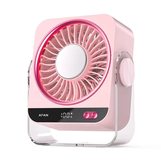 270° Rotating Semiconductor Cooling Desktop Fans with USB Charging