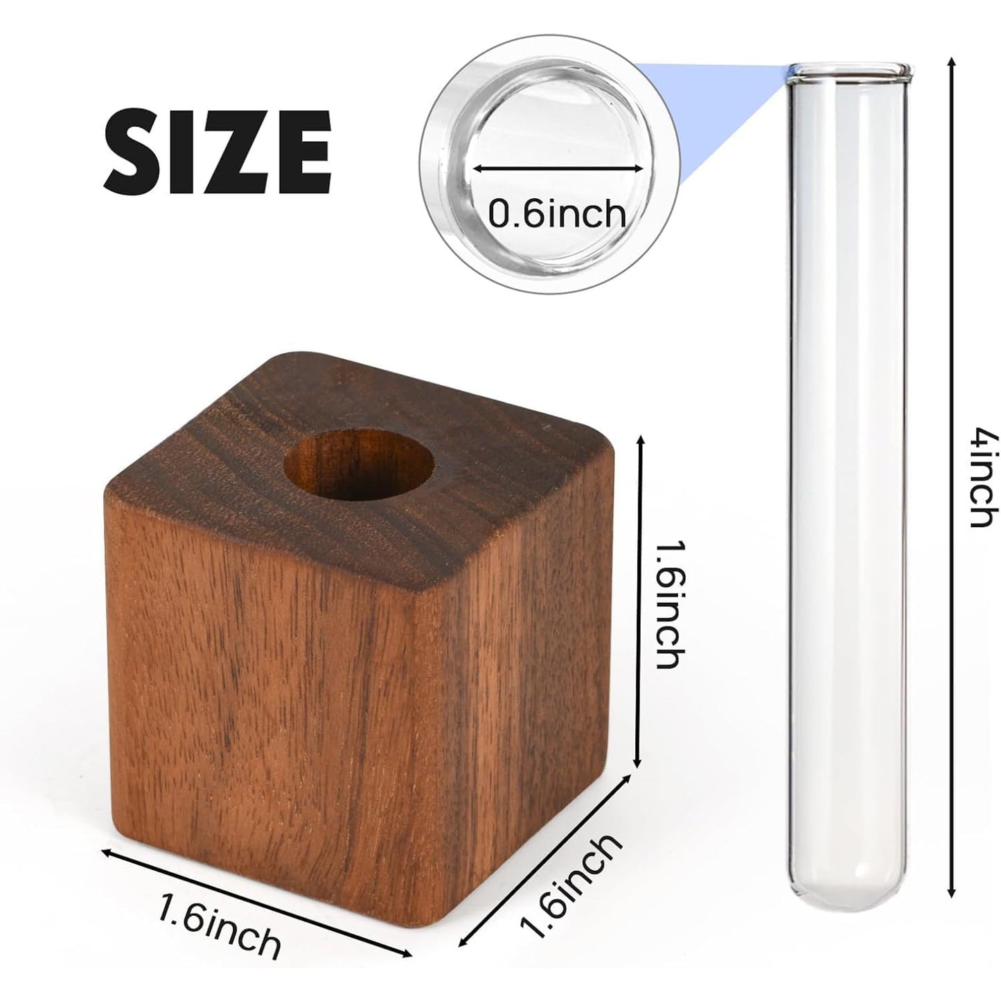 Mini Vase Magnets for Fridge,3D Wall Vase Holders with Test Tube