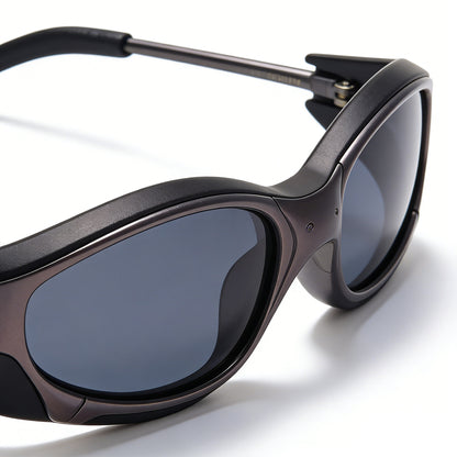 Sunglasses Trendy Oval Polarized Glasses UV400 Protection