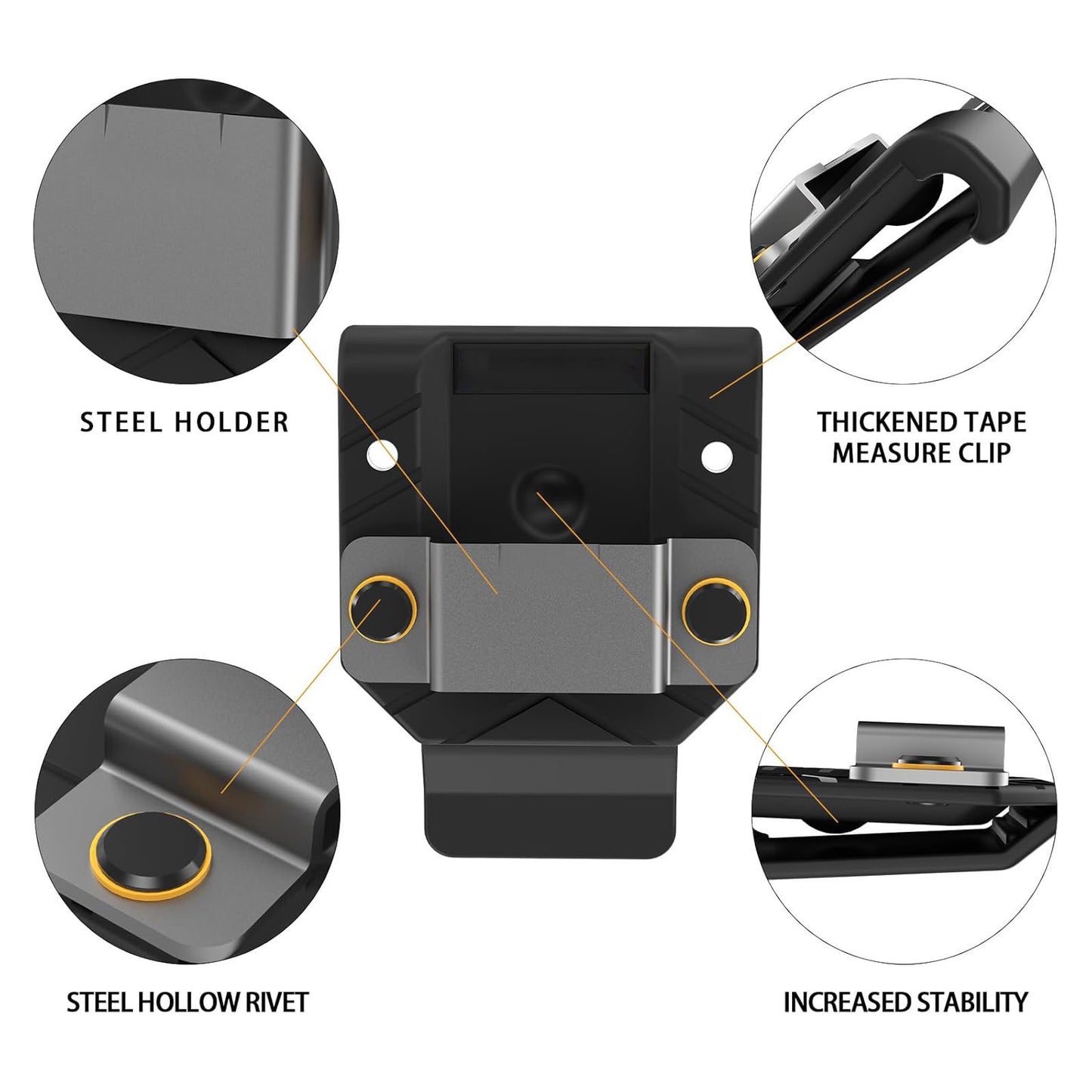 2pcs Tape Measure Holder for Belt Clip