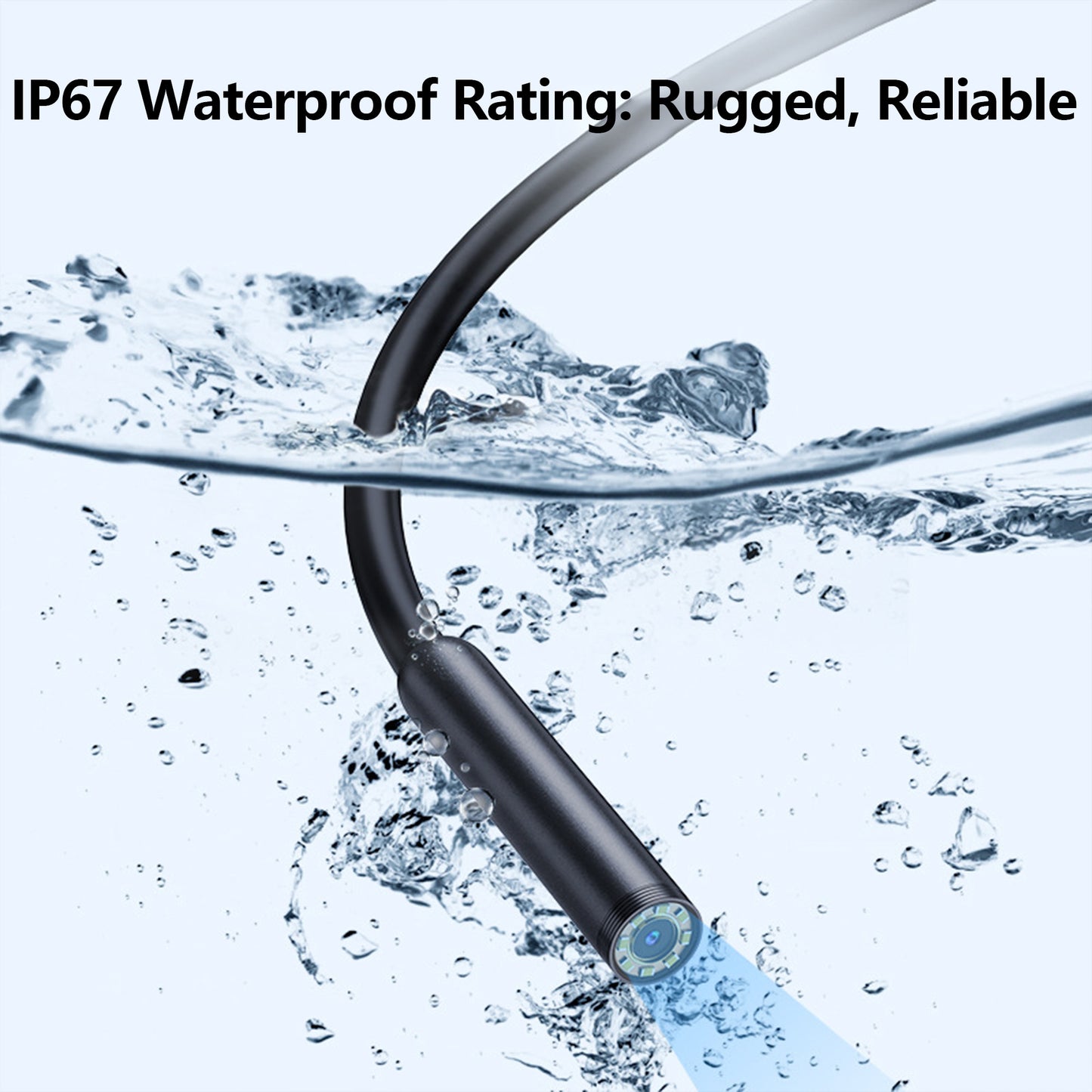 5.5mm Super Thin Endoscope Camera with 5M Flexible Cable & 6 Adjustable LED Lights