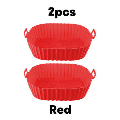 2pcs Air Fryer Silicone Liners for 3 to 5 Qt Air fryer Oven Reusable Baking Tray