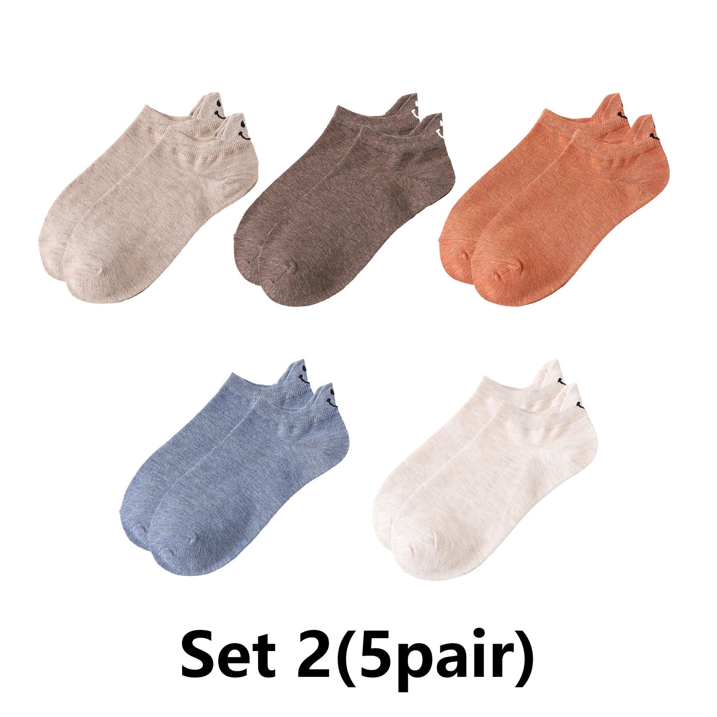 5 Pairs/set Cute Socks Cotton Kawaii Low Cut Ankle Socks