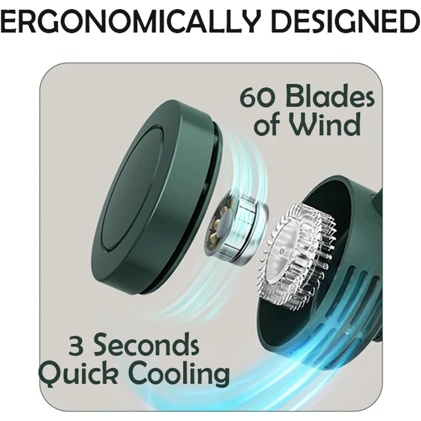Portable Mini Waist Clip Fan, 360 Degree Clip On Air Cooler