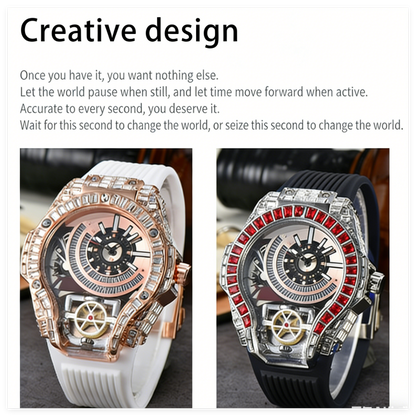 Stylish Three-Hand Sports Watch with Large Dial