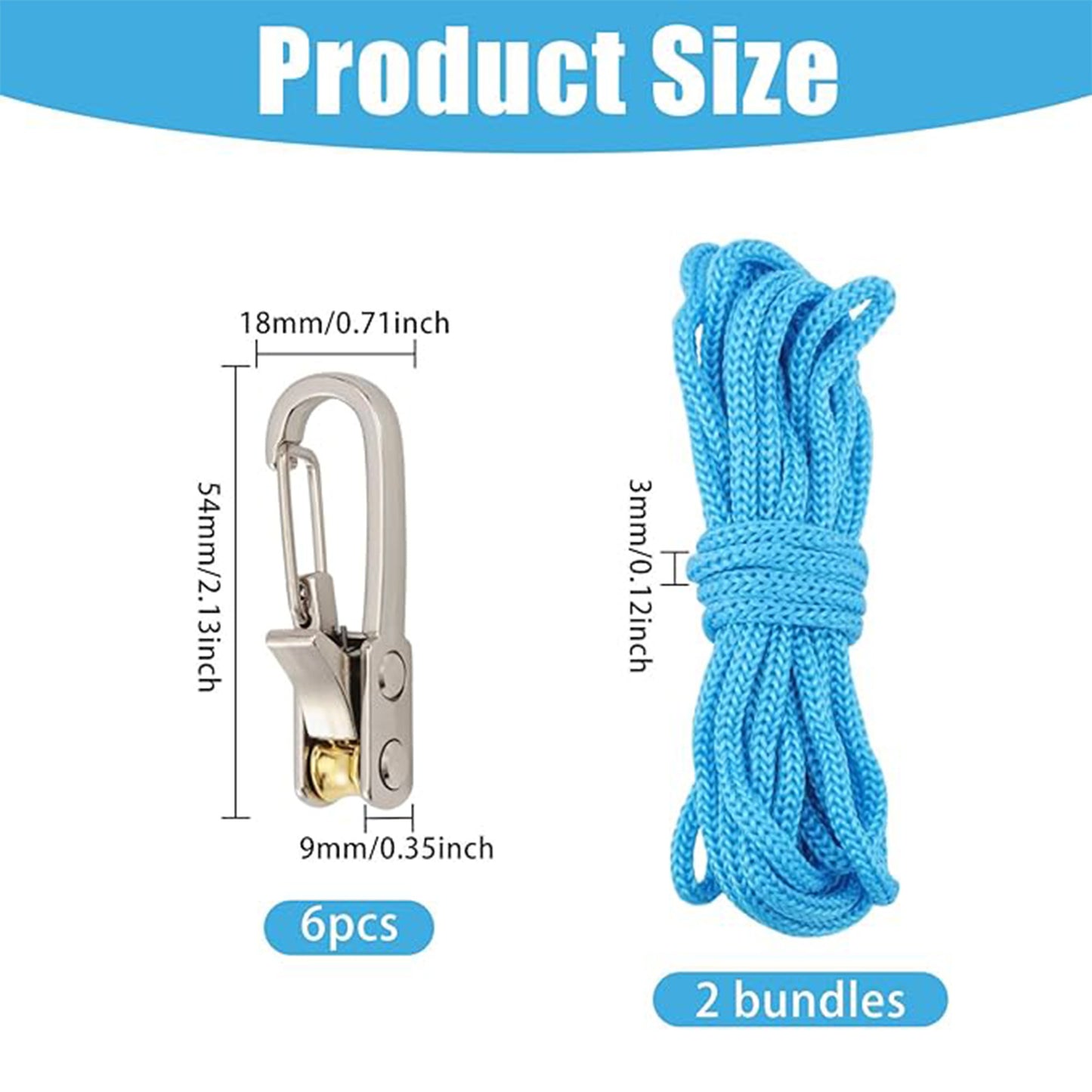 2PCS Rope with Roller Tensioner