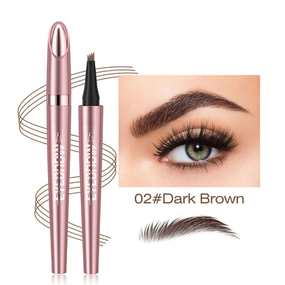 3pcs Waterproof Microblading Eyebrow Pencil Set- 4 Tips for Realistic Hair Strokes