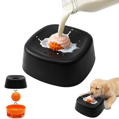Dog Lick Roll Ball Bowl, Slow Feed Liquid Dog Lick Bowl