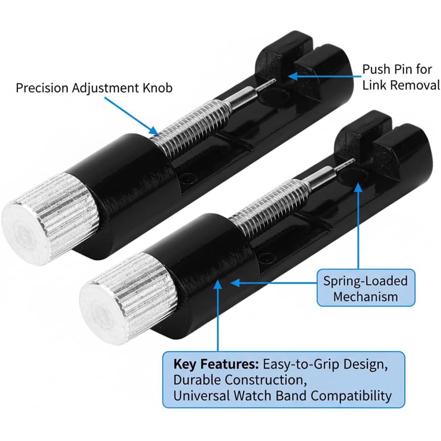 Watch Band Link Pin Removal Tool with 3Pcs Pins