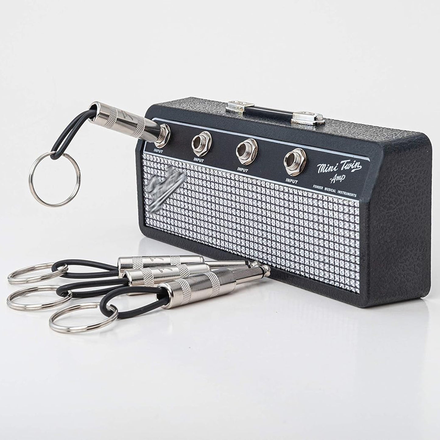 Jack Keychain Holder with 4 Guitar Plug Keychains