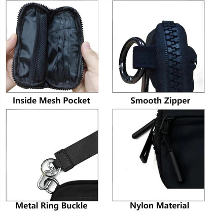 Zippered Wristlet Wallet with ID Window, 8+ Card Slots, Lipstick Holder, Detachable Strap & Keychain