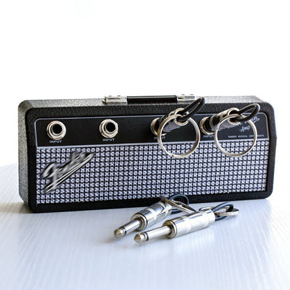 Jack Keychain Holder with 4 Guitar Plug Keychains