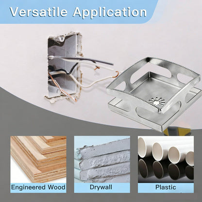 Multi-Function Square Hole Punching - Stainless Steel Cutting Hole Punching Cutter for Hole Cutting, Woodworking