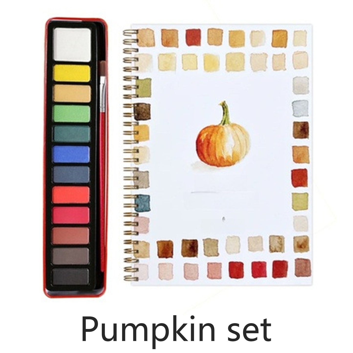 Watercolor Workbook Paint Set with 12 Watercolor Paints & A Brush