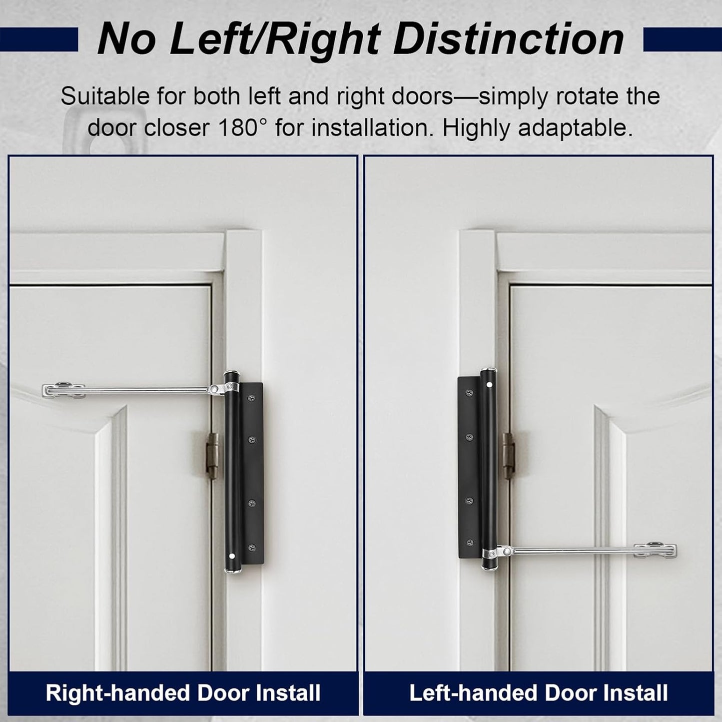 Adjustable stainless steel lightweight automatic door closer