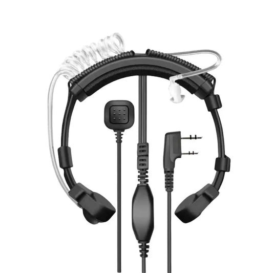 Walkie Talkie Air Duct Headset Throat Vibration Control Earpiece Noise Canceling Security for UV-32/UV82/UV-9R/UV-5R/UV-5R Mini/T20/17M Two Way Radio Noise Reduction Headset