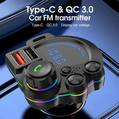 Bluetooth Car FM Transmitter with 20W PD Fast Charging