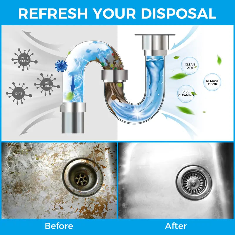 Powerful Garbage Disposal Cleaner & Deodorizer Tablets 12 Pack with Fresh Citrus Scent
