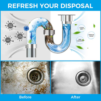 Powerful Garbage Disposal Cleaner & Deodorizer Tablets 12 Pack with Fresh Citrus Scent