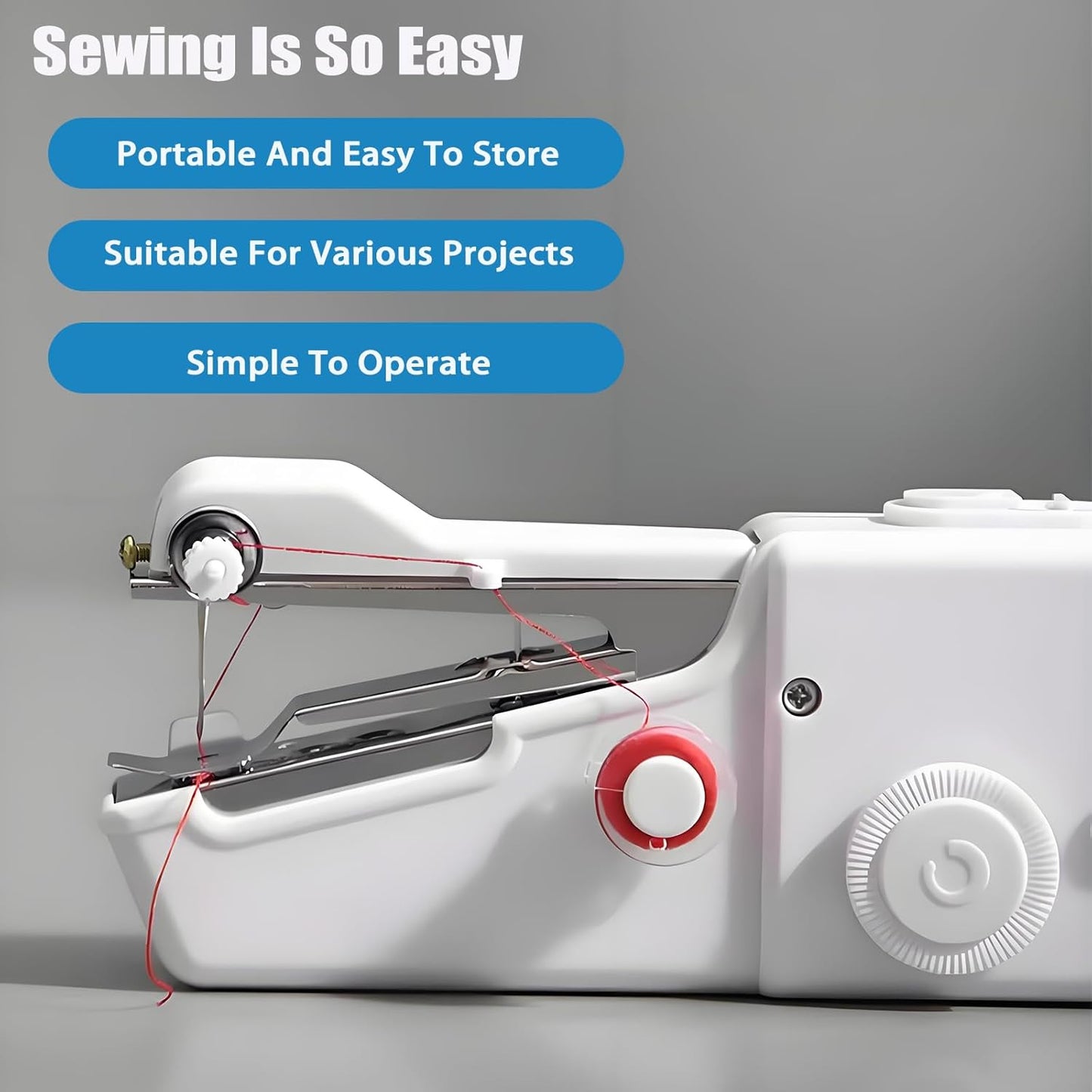 Handheld Electric Portable Sewing Machine for Beginners, Travel, Home and DIY