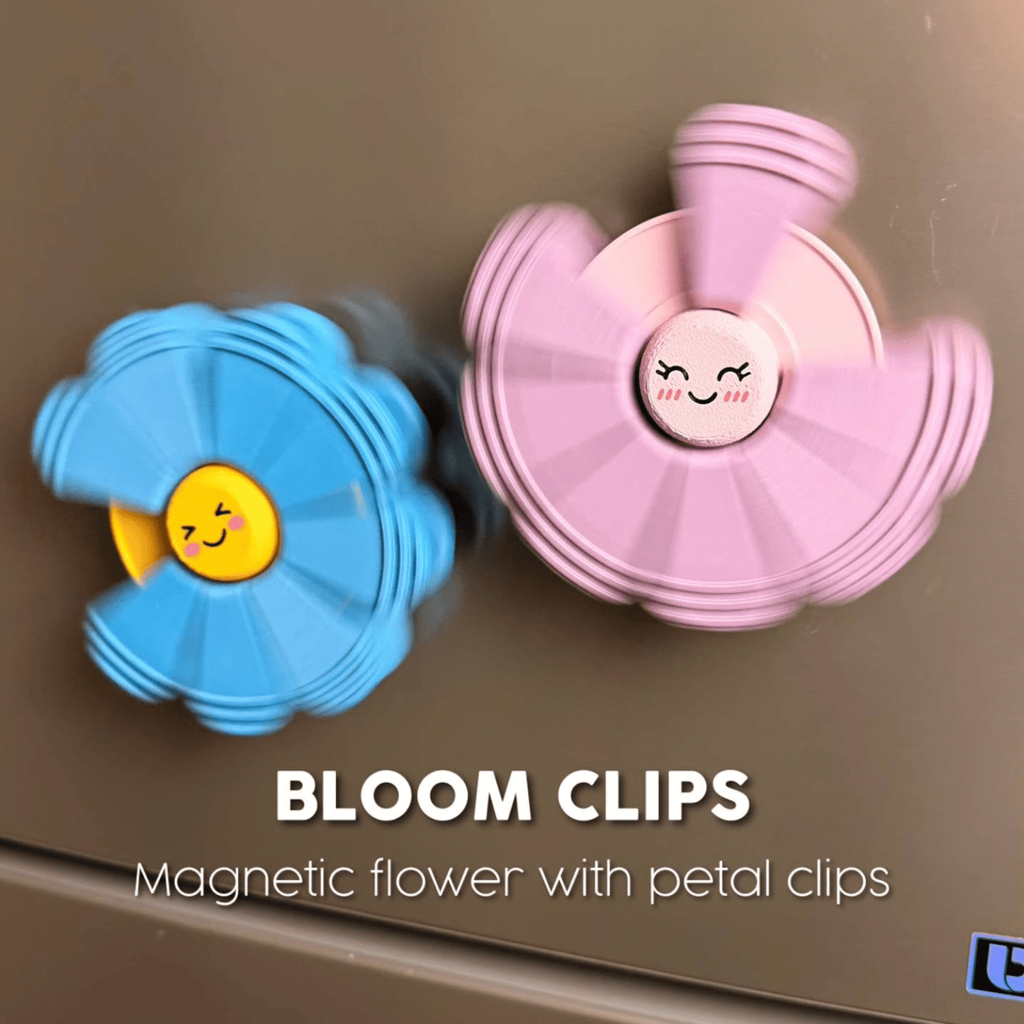 Magnetic Floral Ornament with Petal Clip Spinning Toy