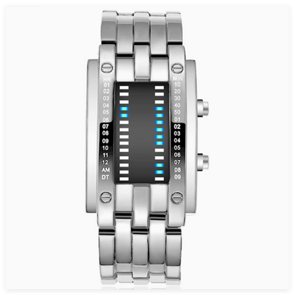 Binary Matrix Blue LED Digital Watch