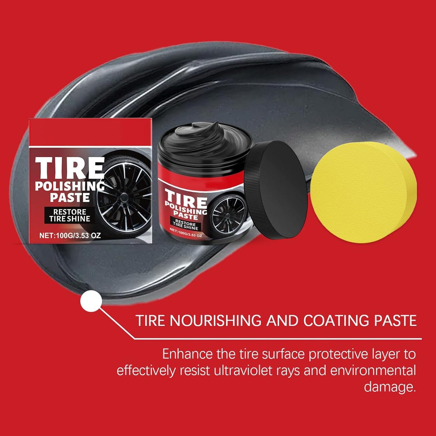 Car Tire Shine with Sponge