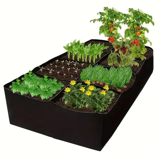 128 Gallon 8-Grid Fabric Breathable Raised Garden Bed