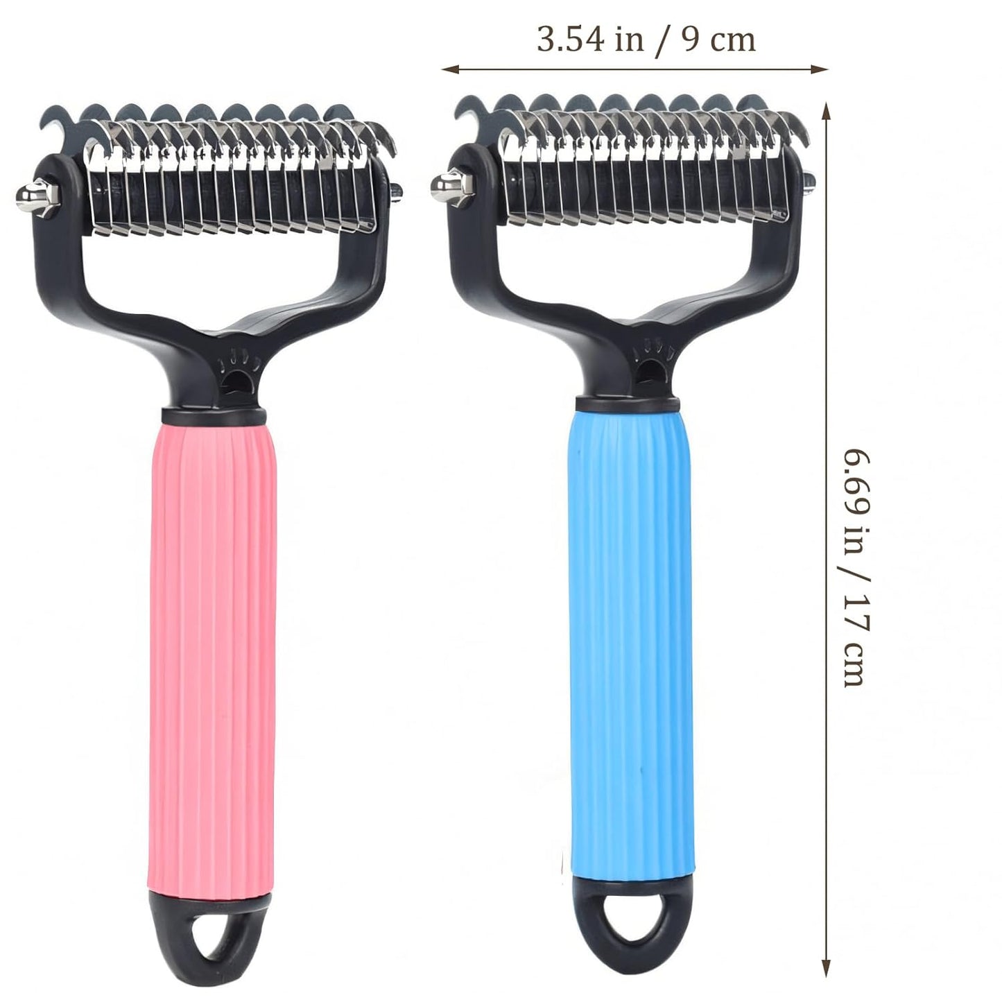 Pet Undercoat Rake Grooming Brush for Long Haired Dogs