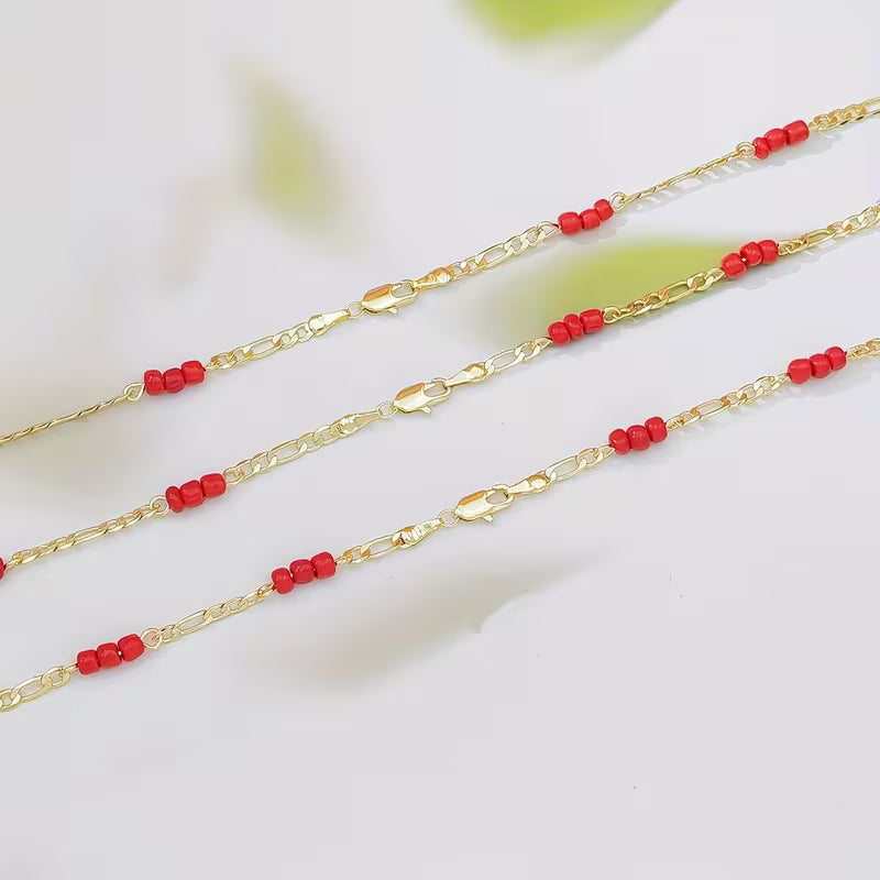 Ladies' Red Bead Protective Bracelet
