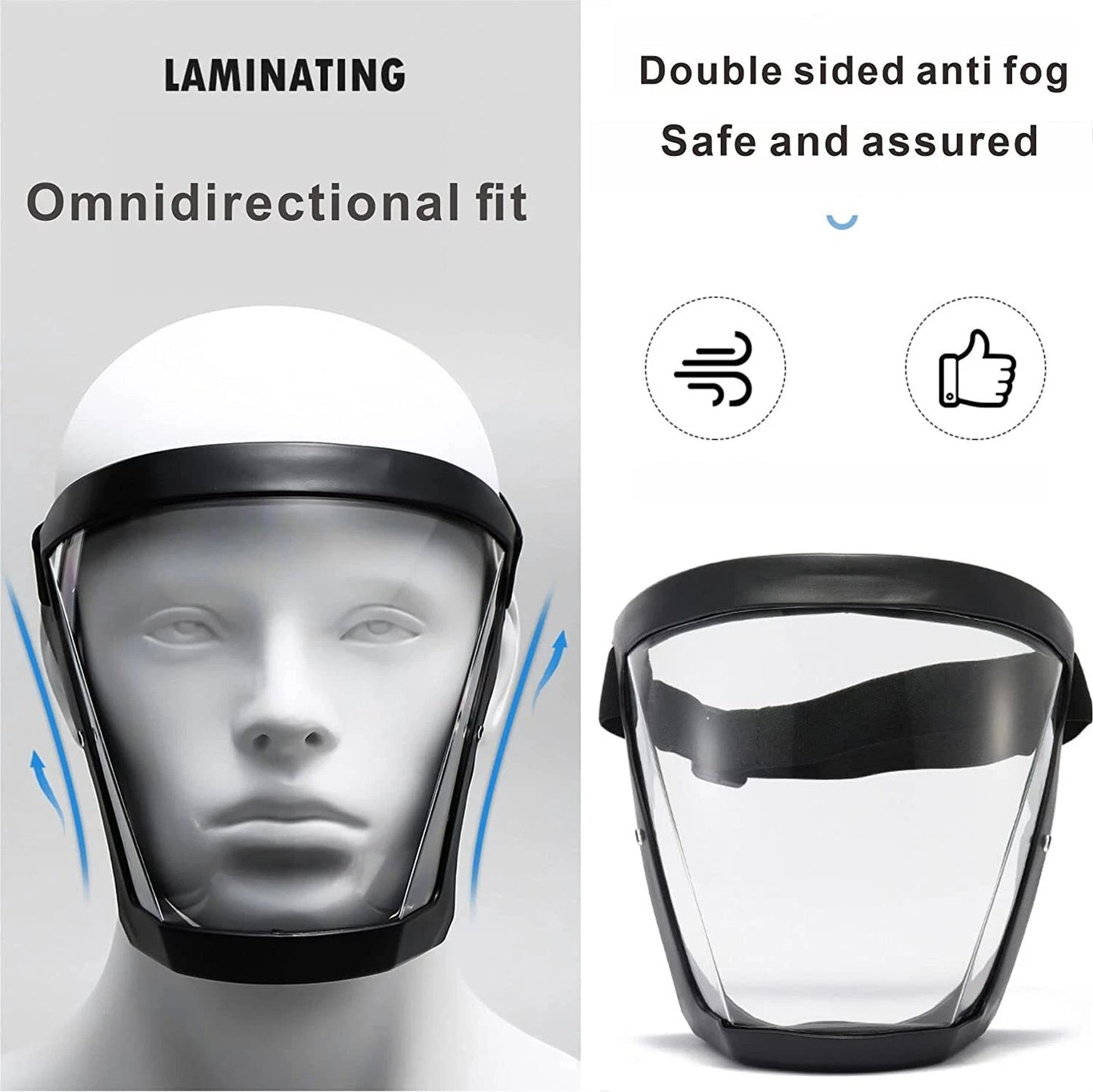 Plastic Face-Shield Full Safety Face Protection Equipment with for Unisex