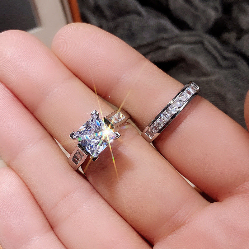 2-Piece Ring Set — Ideal for Daily Wear, Engagement Parties, Trendy Couples, Party Favors, and Mother's Day Gifts
