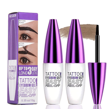2Pcs Peel Off Brow Tint Gel - Waterproof & Sweatproof, Transfer-Resistant Multi-Day Wear, All Skin Types
