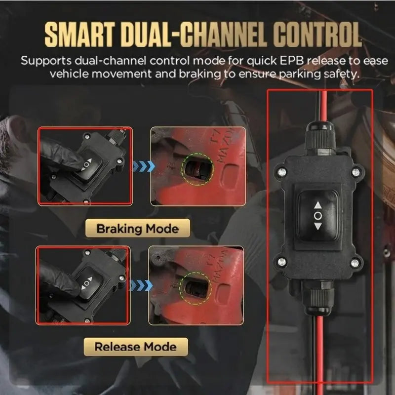 EPB Emergency Release Tool,Over-Current Protection, Dual-Channel Forward/Reverse Control for Electronic Parking Brake Release and Reset
