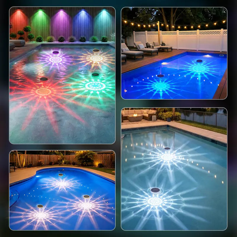 Solar Floating Pool Lights, RGB Pool Lights with Remote Control