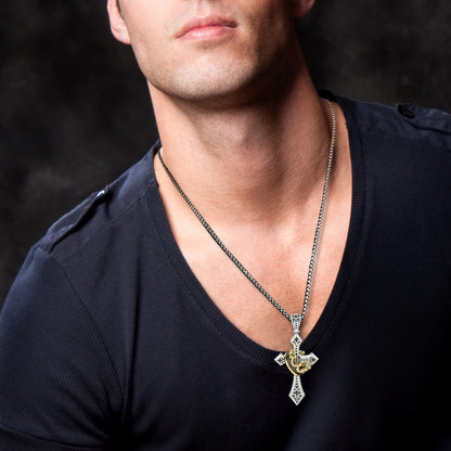 Men's Crown Cross Necklace