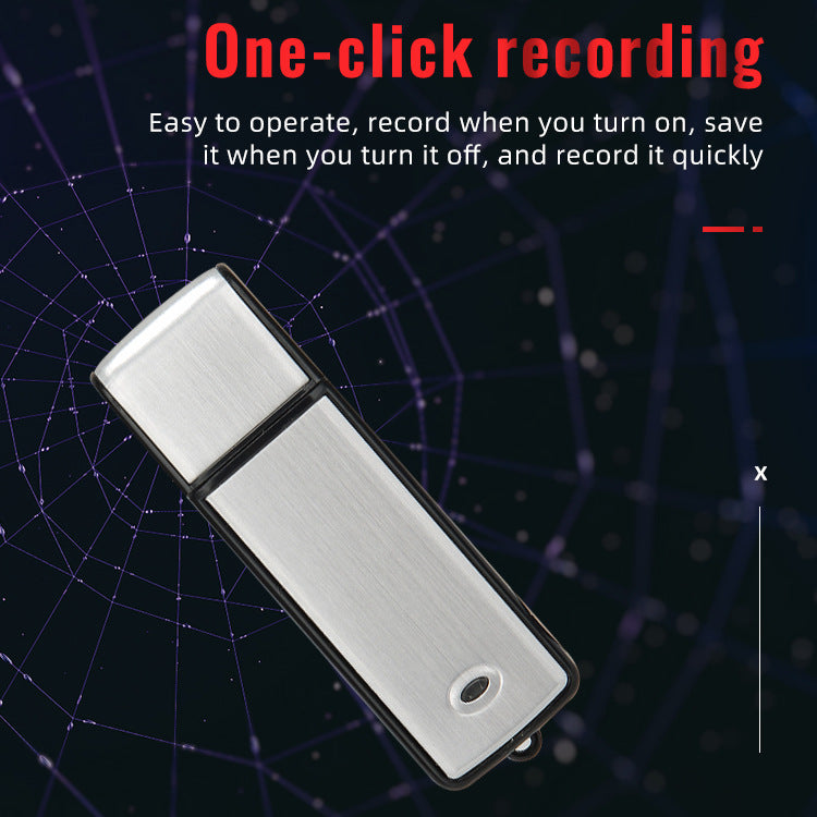 Portable USB Flash Drive Voice Recorder — HD, Noise-Canceling, Compact, and Portable Recording Device for Interviews and Meetings