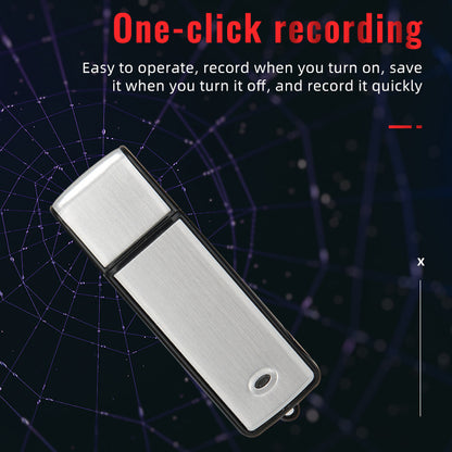 Portable USB Flash Drive Voice Recorder — HD, Noise-Canceling, Compact, and Portable Recording Device for Interviews and Meetings