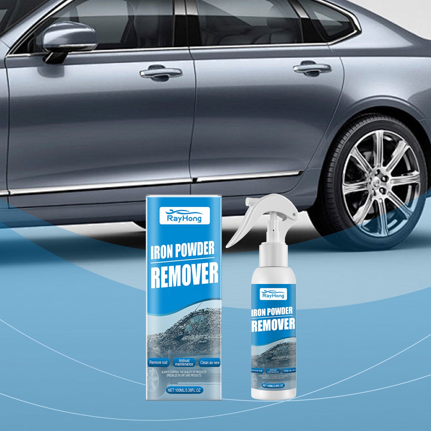 Multifunctional Paint Cleaner Car Maintenance Powder Spray Rust Remover Iron Cleaning