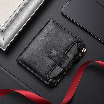 RFID Blocking PU Large Capacity Business Wallet for Men & Women