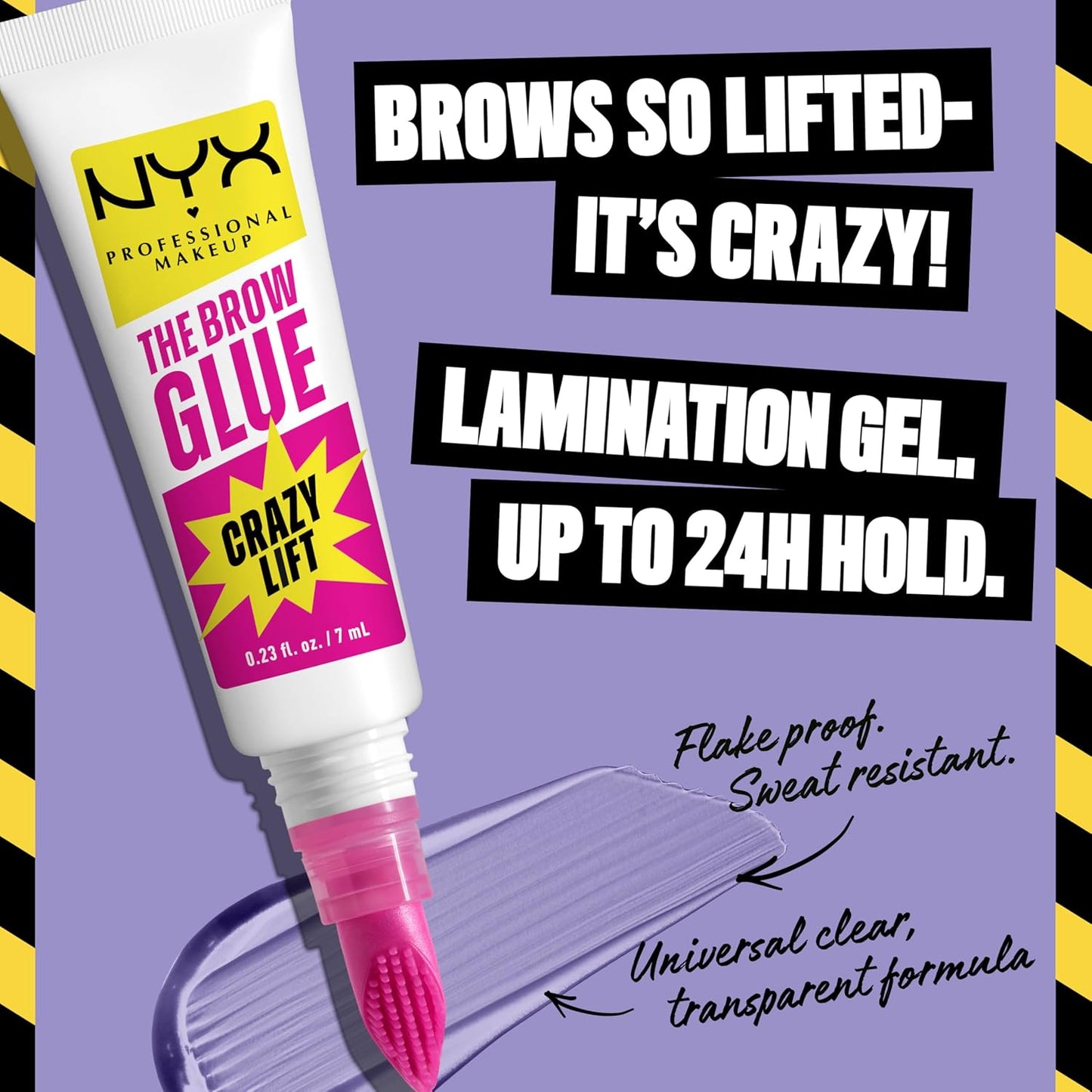 Brow Lamination Gel with 16HR Strong Hold & Built-In Styling Comb