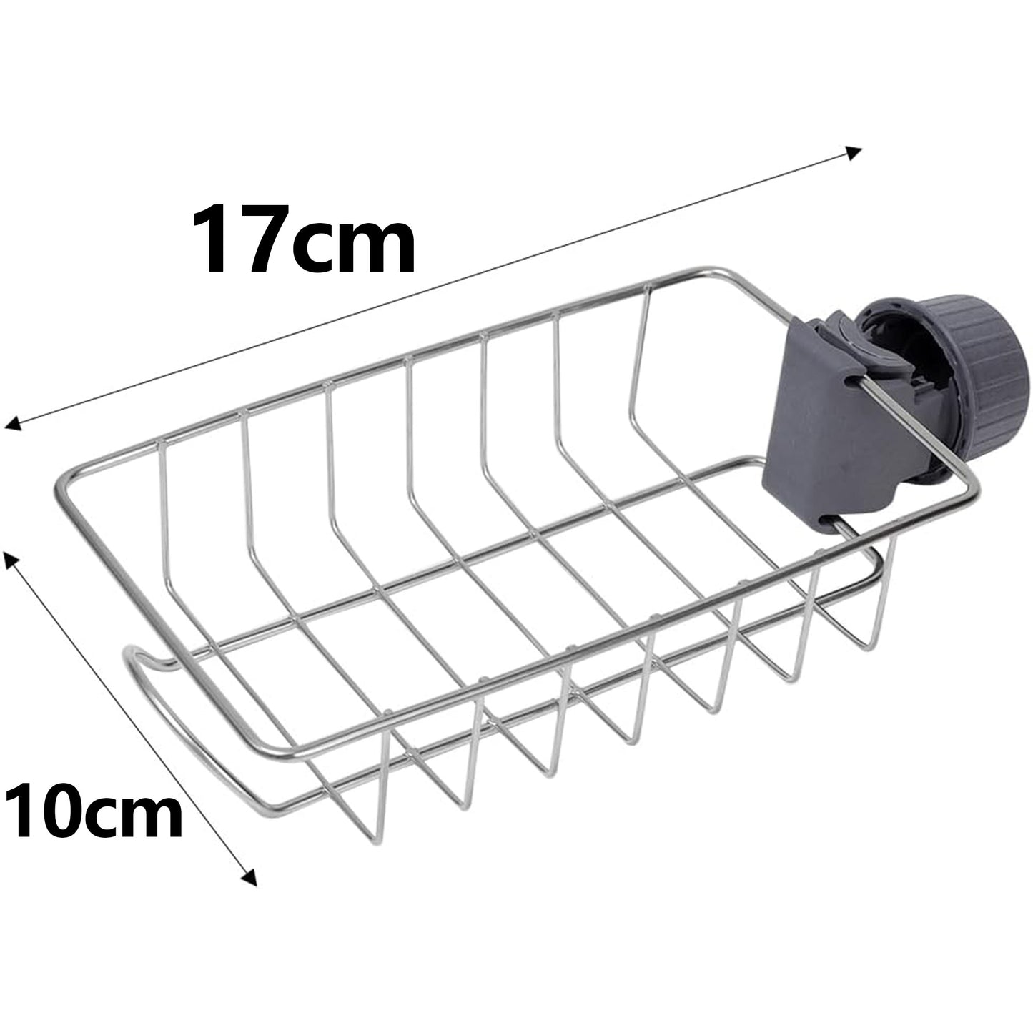 Stainless Steel Faucet Hanging Storage Rack 360° Rotating Adjustable Kitchen Bathroom Sink Drain Racks