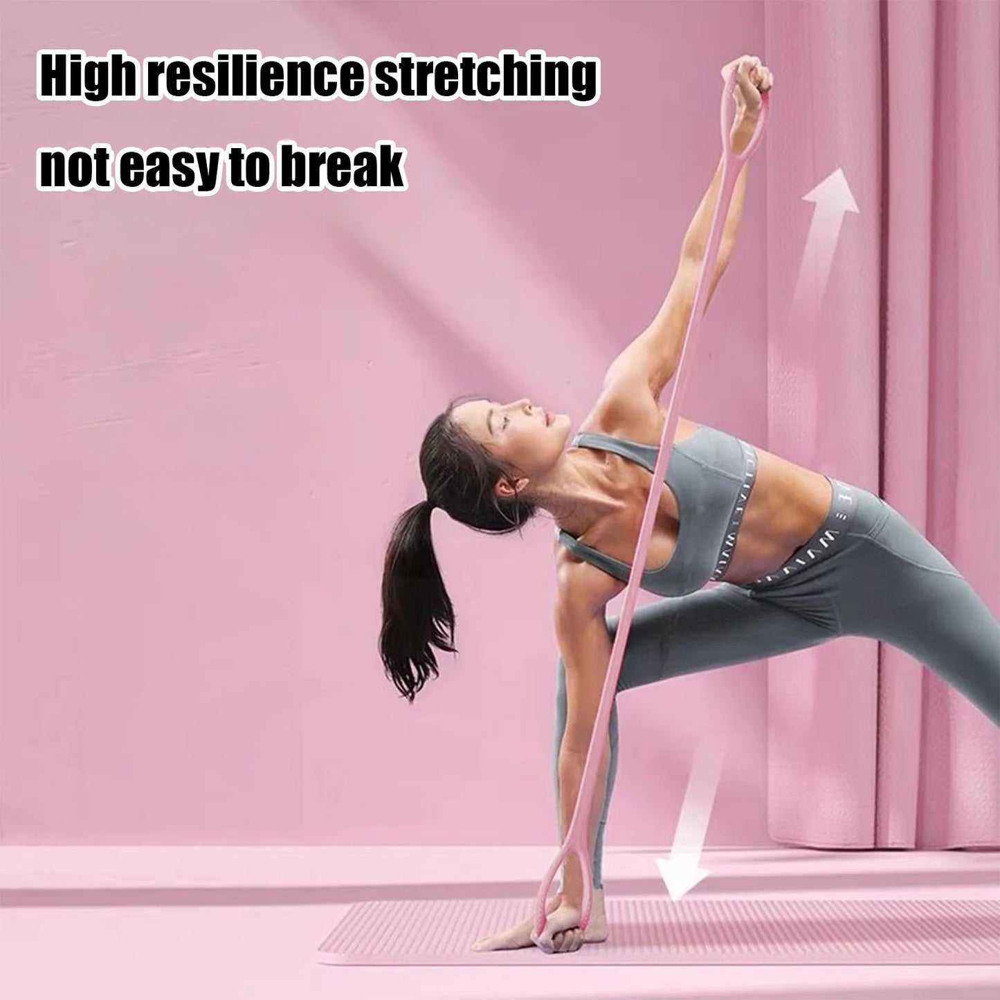 Figure 8 Resistance Band, Fitness Elastic Rope, Execrise Workout for Arm, Back, Chest and Shoulder, Yoga