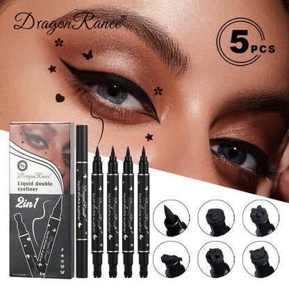 5PCS Black Liquid Eyeliner Stamps Set