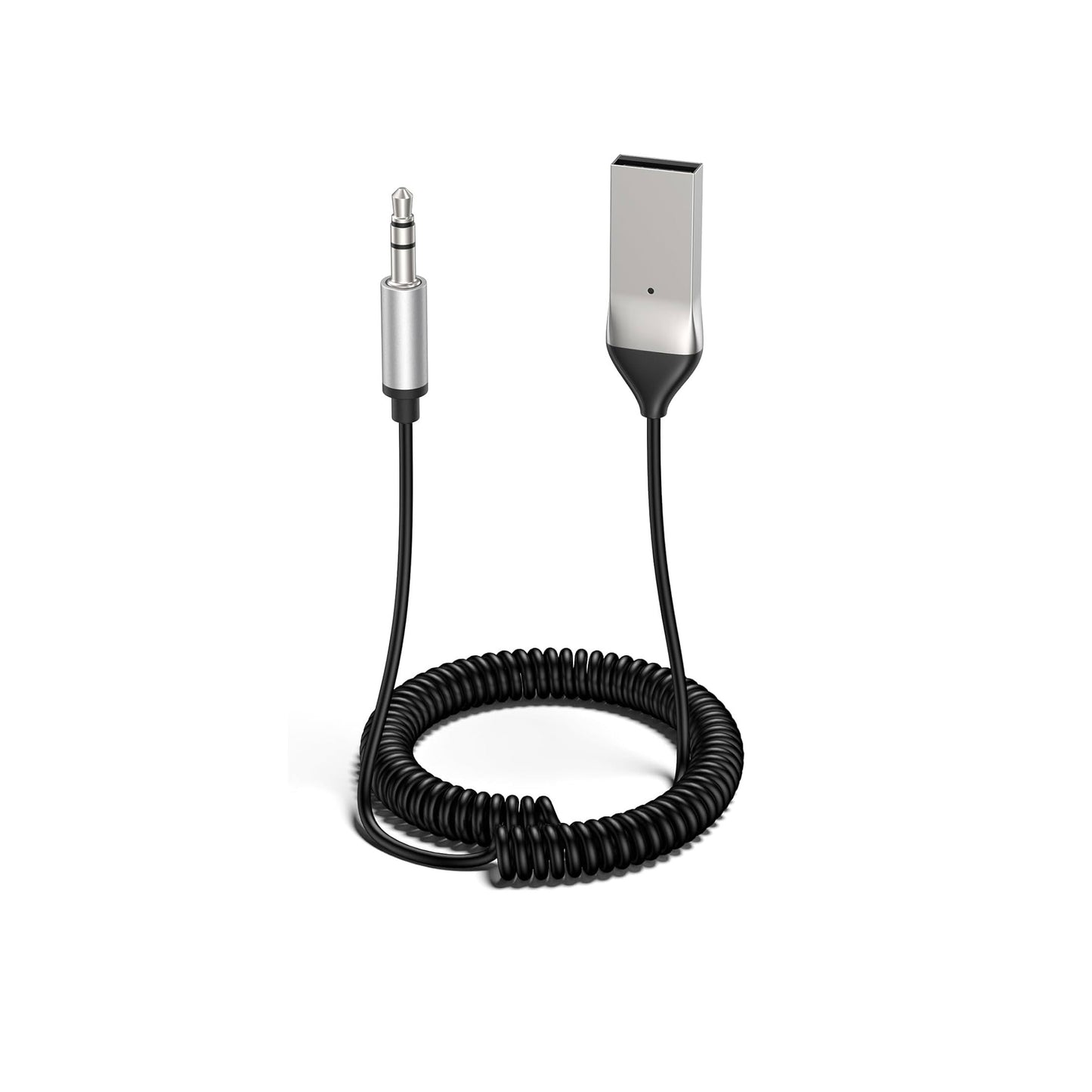 Aux to Bluetooth 5.3, USB 2.0 to 3.5mm for Car Bluetooth Receiver Jack Kit with Built-in Microphone Aux Input