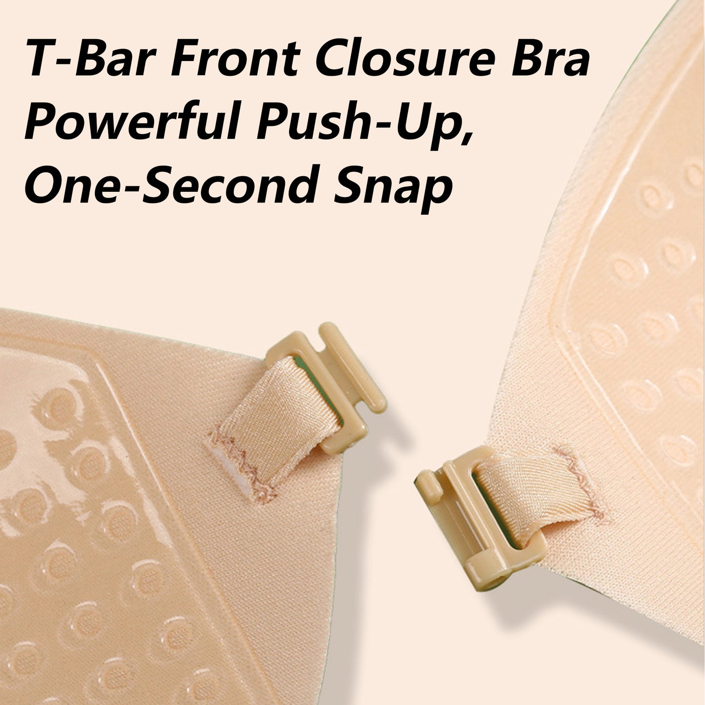 Round Push-Up Adhesive Bra with Front Closure – Invisible Lingerie for Small Bust