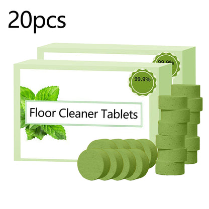 20pcs/set Hard Floor Cleaner Tablets - Mint Scent, Streak-Free Results